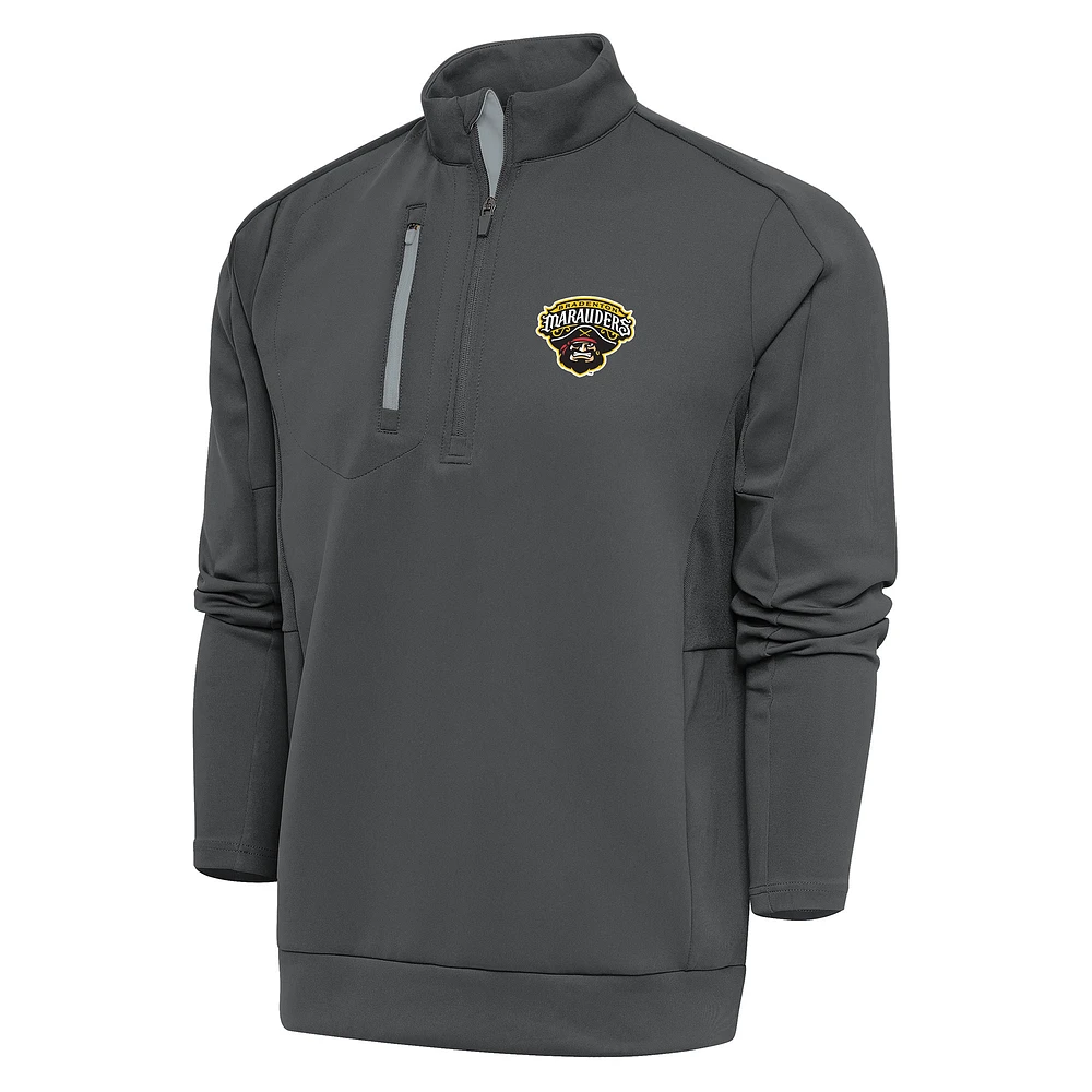 Men's Antigua Pewter Bradenton Marauders Generation Quarter-Zip Pullover Top