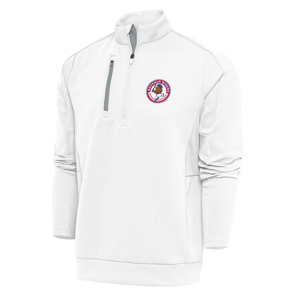 Men's Antigua White Buffalo Bisons Generation Quarter-Zip Pullover Top