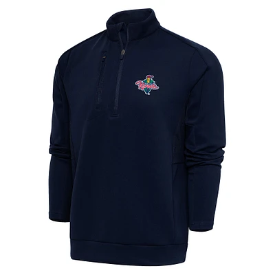 Men's Antigua  Navy Cedar Rapids Kernels Generation Quarter-Zip Pullover Top