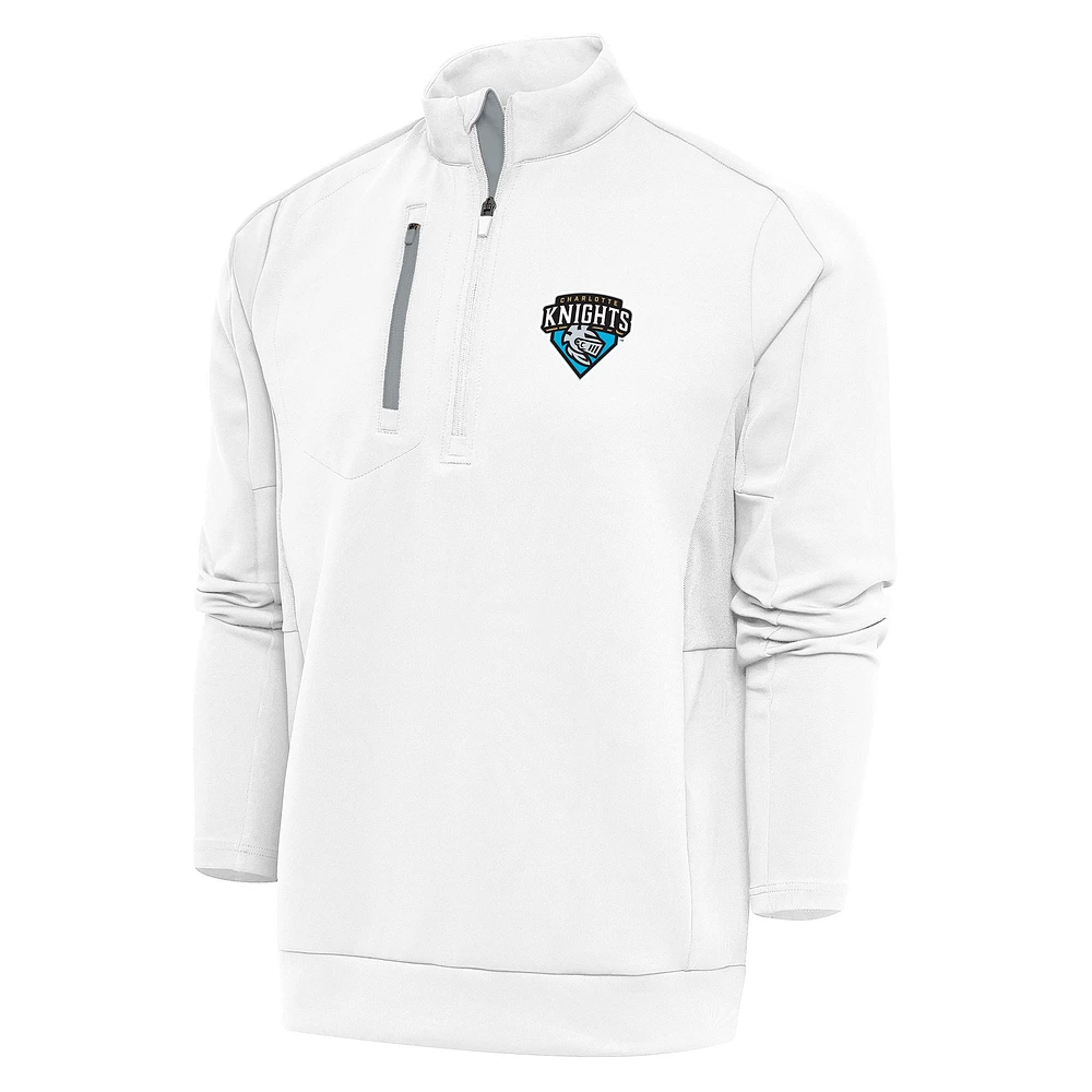 Men's Antigua Charlotte Knights Generation Quarter-Zip Pullover Top