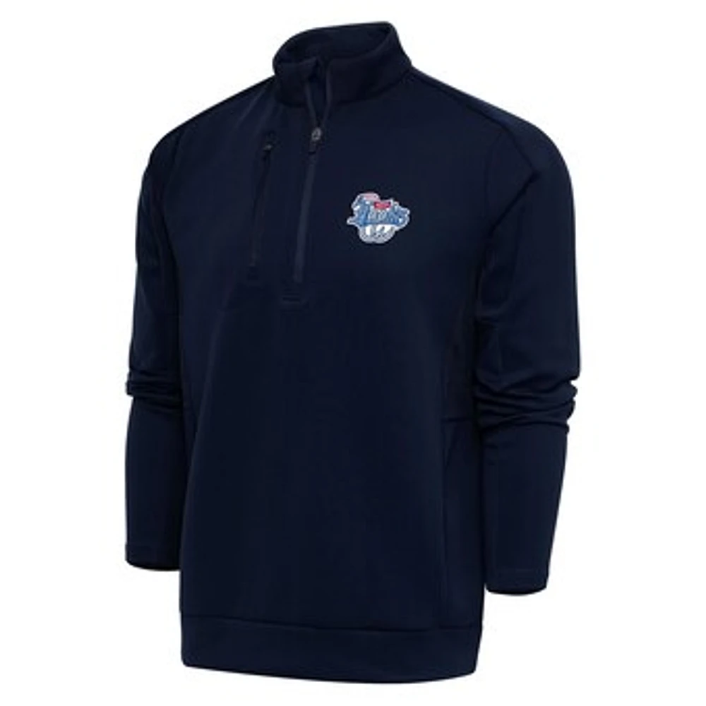 Men's Antigua Navy Corpus Christi Hooks Generation Quarter-Zip Pullover Top