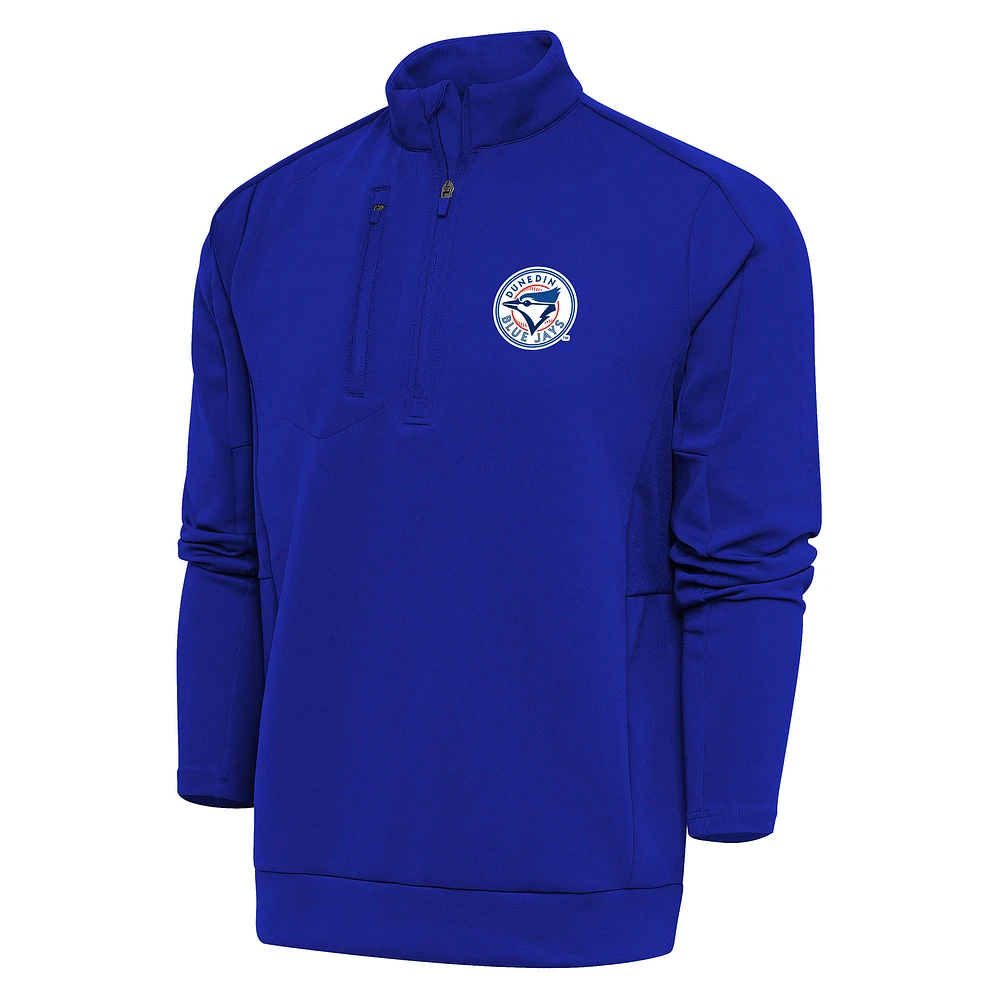 Men's Antigua Royal Dunedin Blue Jays Generation Quarter-Zip Pullover Top