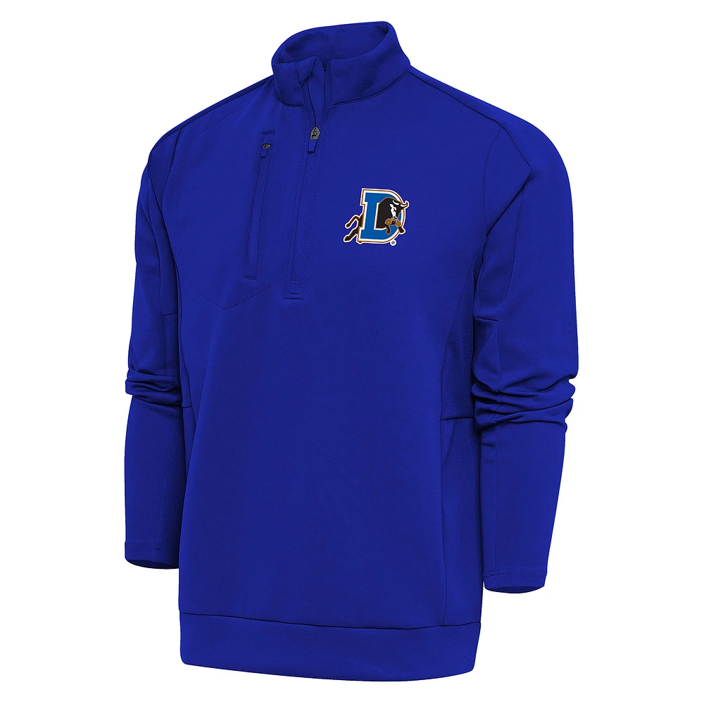 Men's Antigua Royal Durham Bulls Generation Quarter-Zip Pullover Top