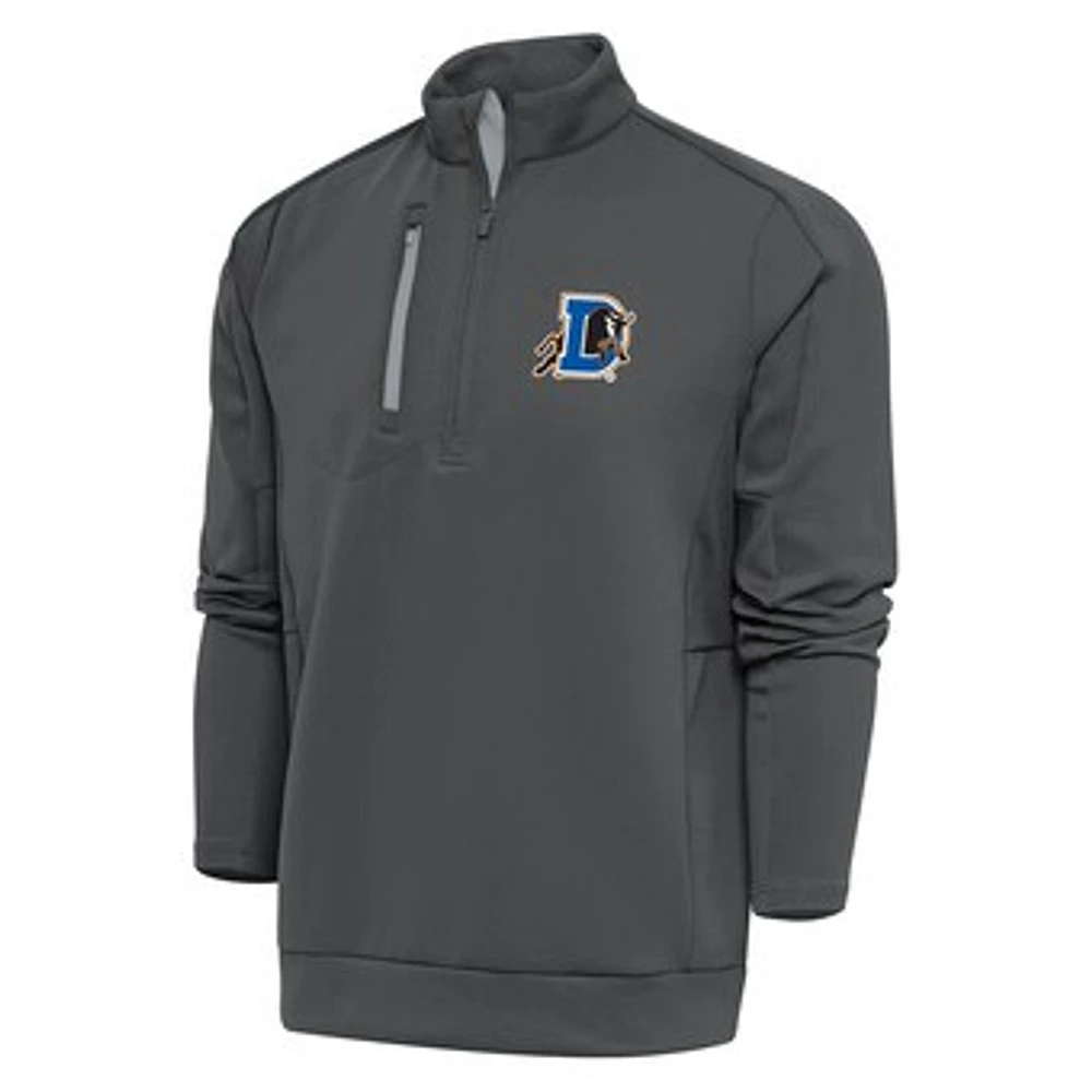 Men's Antigua Pewter Durham Bulls Generation Quarter-Zip Pullover Top