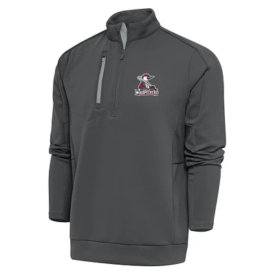 Men's Antigua Pewter Fayetteville Woodpeckers Generation Quarter-Zip Pullover Top