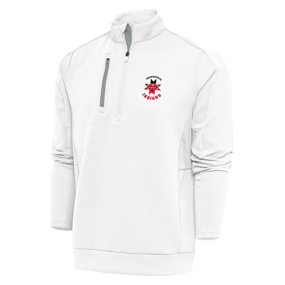 Men's Antigua Indianapolis Indians Generation Quarter-Zip Pullover Top