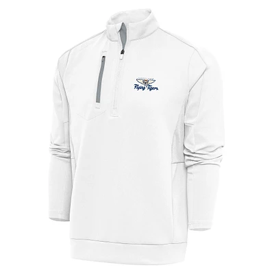 Men's Antigua White Lakeland Flying Tigers Generation Quarter-Zip Pullover Top