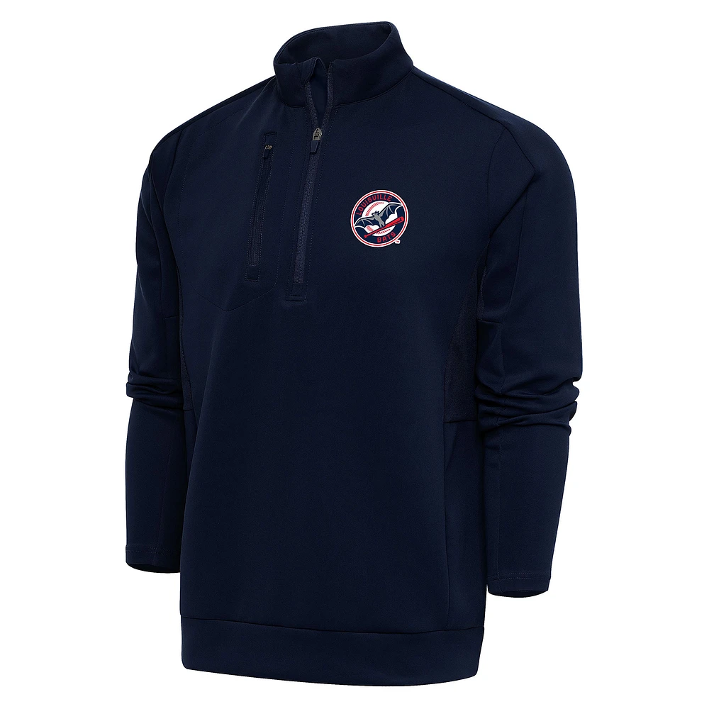 Men's Antigua Navy Louisville Bats Generation Quarter-Zip Pullover Top