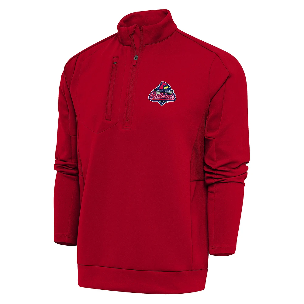 Men's Antigua Memphis Redbirds Generation Quarter-Zip Pullover Top