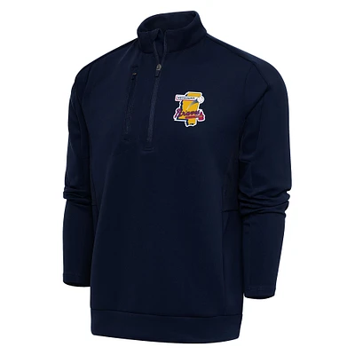 Men's Antigua Navy Mississippi Braves Generation Quarter-Zip Pullover Top