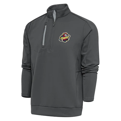 Men's Antigua Pewter Peoria Chiefs Generation Quarter-Zip Pullover Top