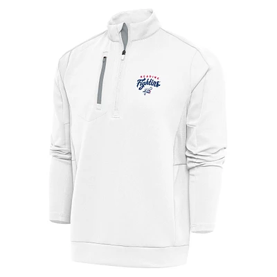 Men's Antigua White Reading Phillies Generation Quarter-Zip Pullover Top