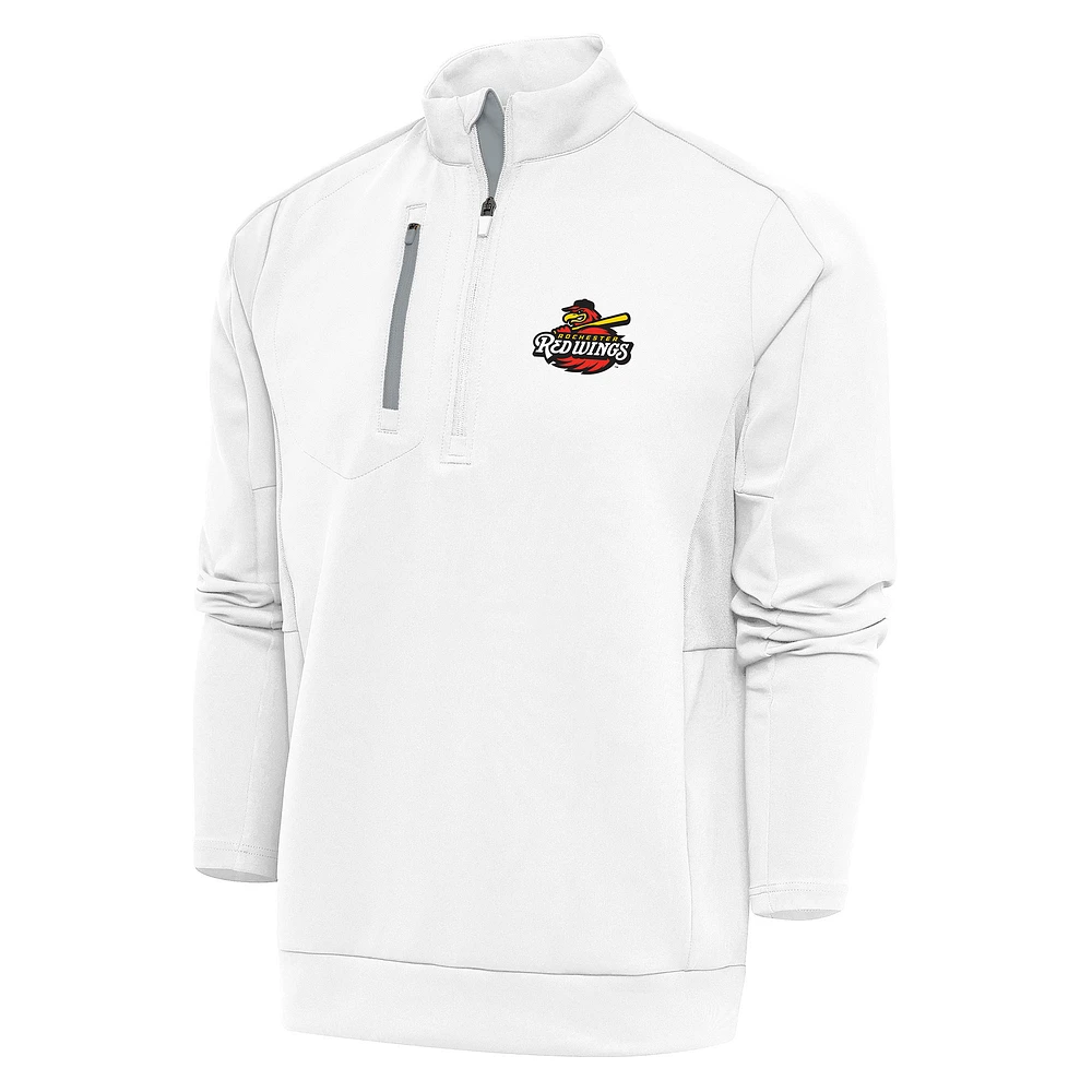 Men's Antigua Rochester Red Wings Generation Quarter-Zip Pullover Top