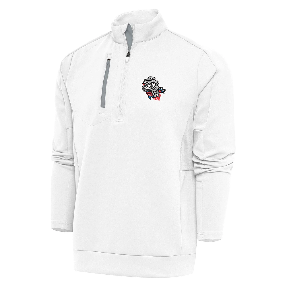 Men's Antigua Rocket City Trash Pandas Generation Quarter-Zip Pullover Top