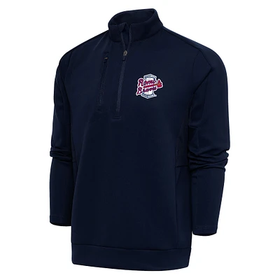 Men's Antigua Navy Rome Braves Generation Quarter-Zip Pullover Top