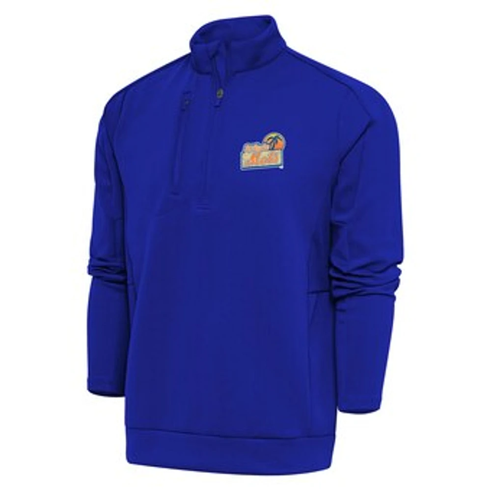 Men's Antigua Royal St. Lucie Mets Generation Quarter-Zip Pullover Top