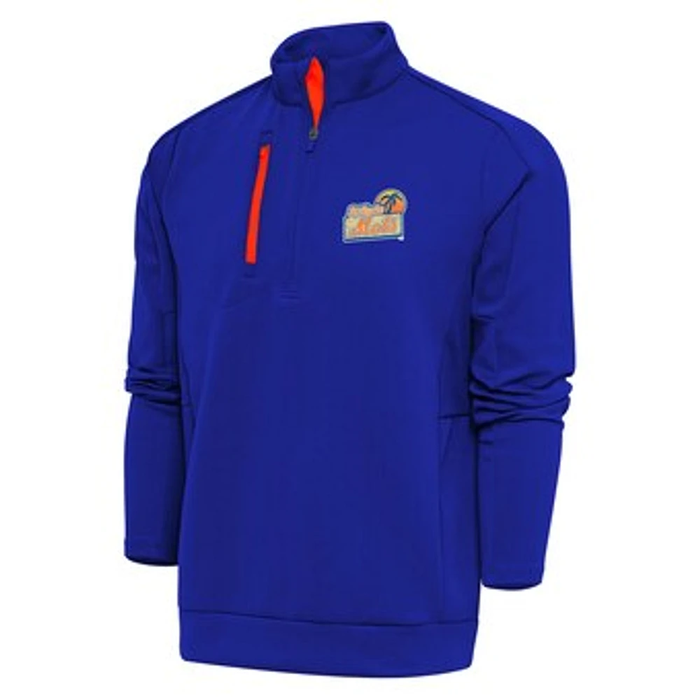 Men's Antigua Royal St. Lucie Mets Generation Quarter-Zip Pullover Top