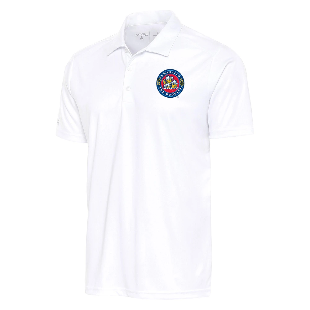 Men's Antigua White Amarillo Sod Poodles Tribute Polo