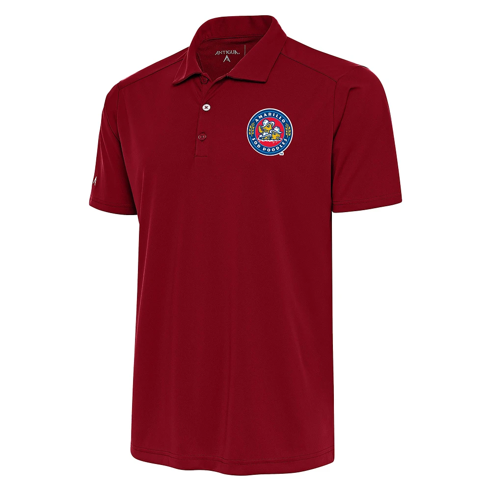 Men's Antigua Cardinal Amarillo Sod Poodles Tribute Polo