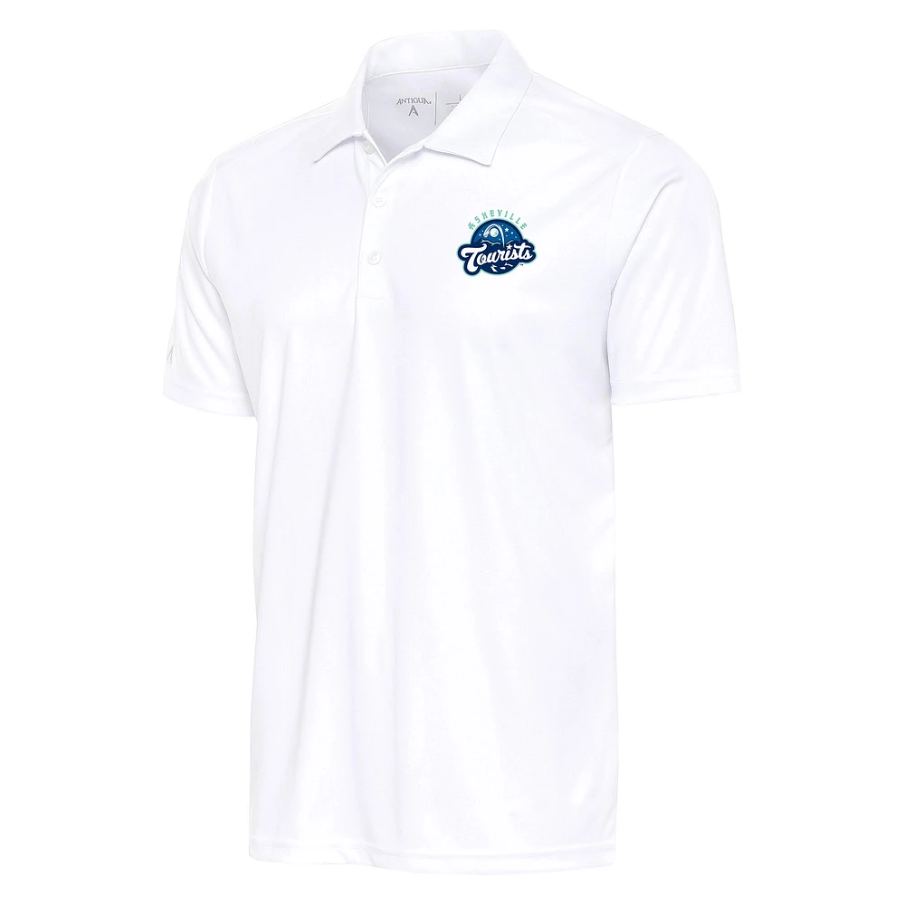 Men's Antigua White Asheville Tourists Tribute Polo