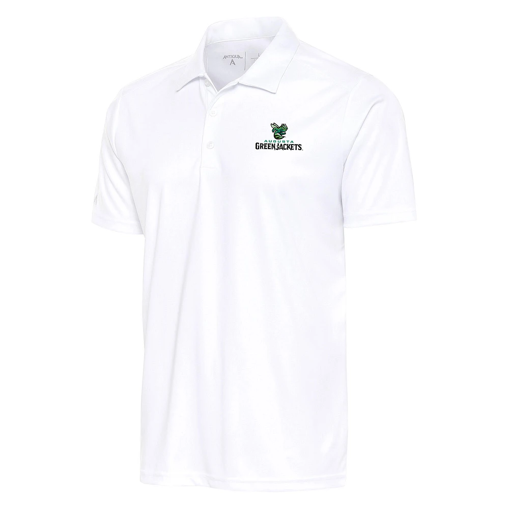 Men's Antigua White Augusta GreenJackets Tribute Polo