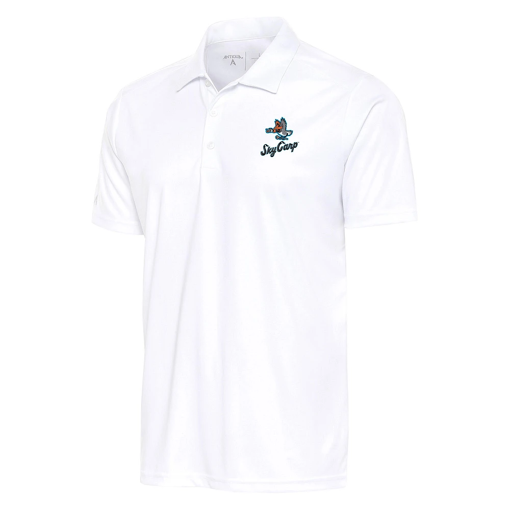 Men's Antigua White Beloit Sky Carp Tribute Polo