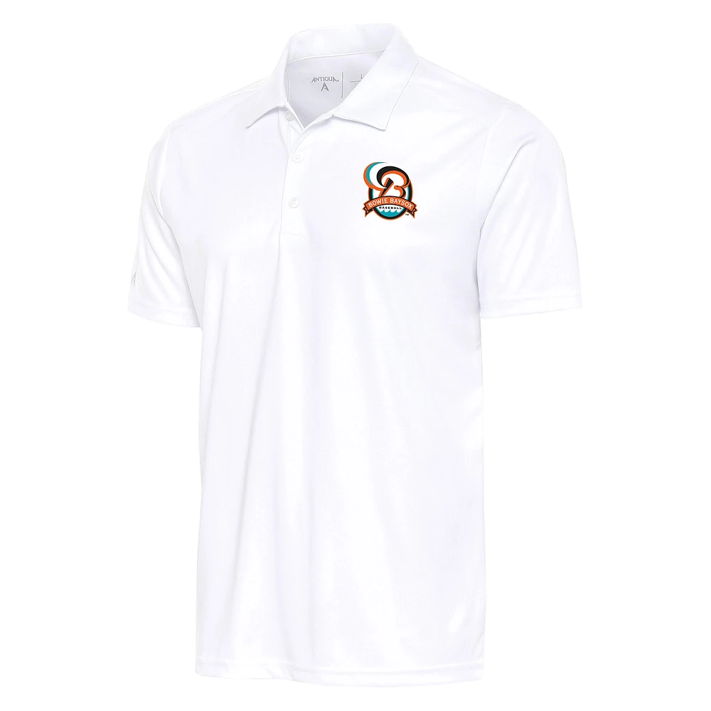 Men's Antigua White Bowie Baysox Tribute Polo