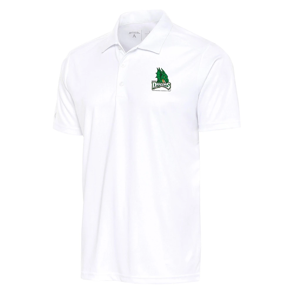 Men's Antigua White Dayton Dragons Tribute Polo