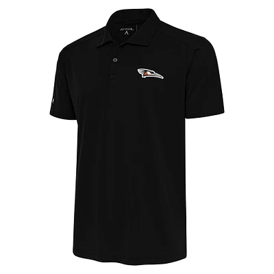 Men's Antigua Black Delmarva Shorebirds Tribute Polo