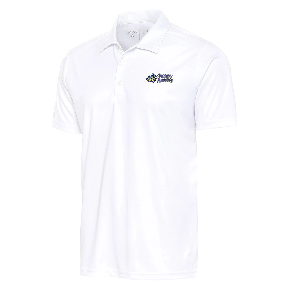 Men's Antigua White Fort Myers Mighty Mussels Tribute Polo