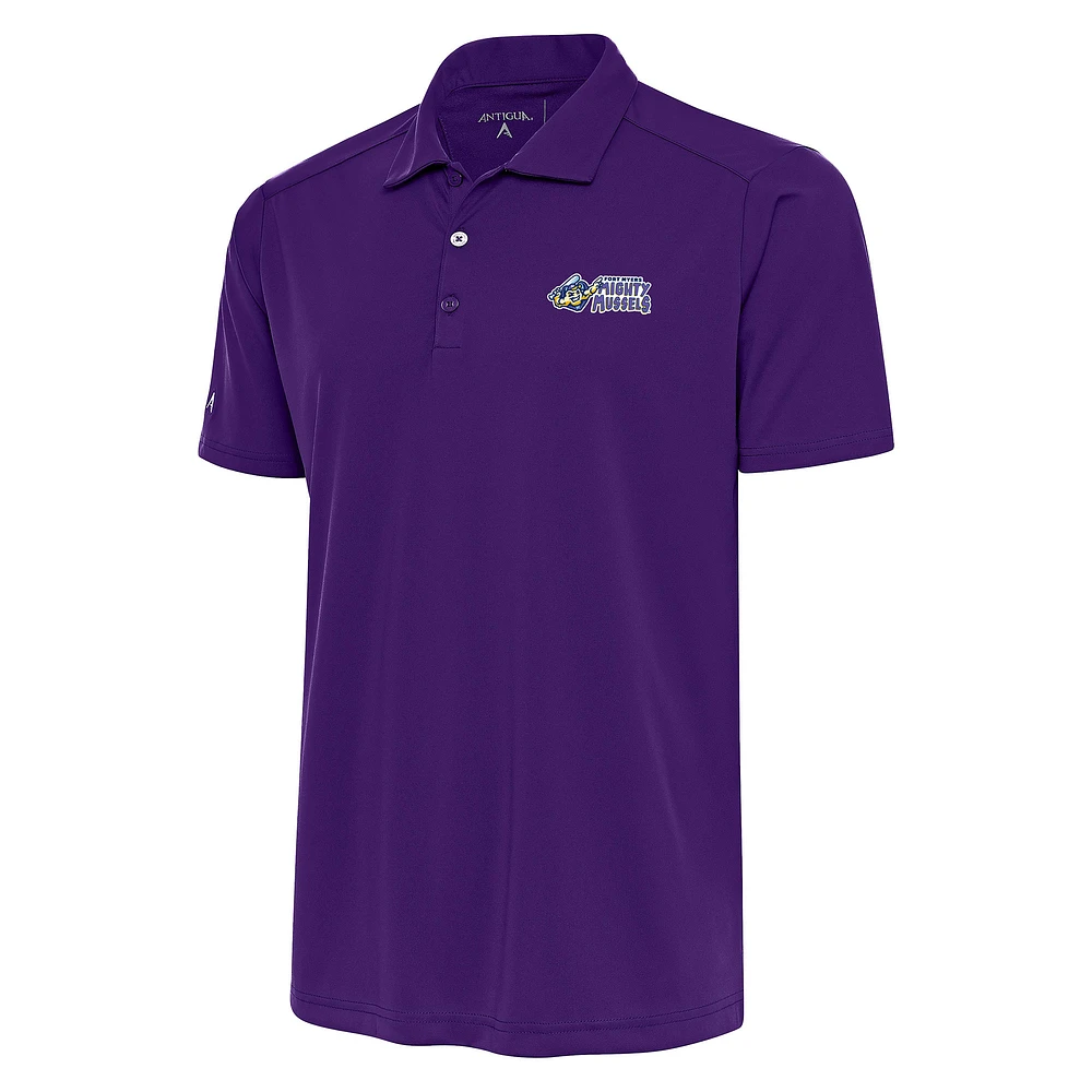 Men's Antigua Purple Fort Myers Mighty Mussels Tribute Polo