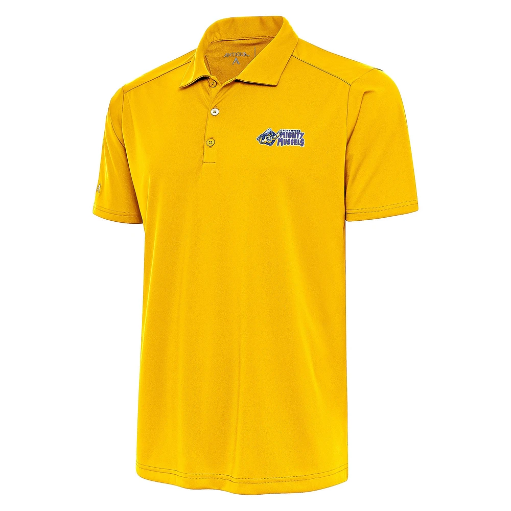 Men's Antigua Gold Fort Myers Mighty Mussels Tribute Polo