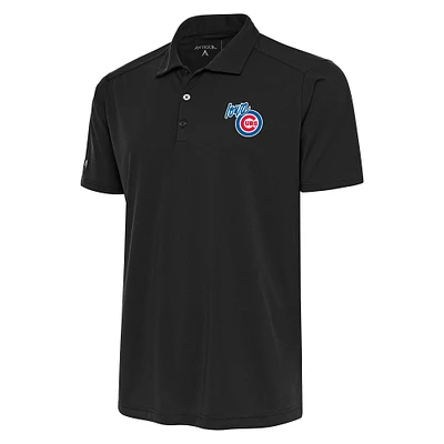 Men's Antigua Gray Iowa Cubs Tribute Polo