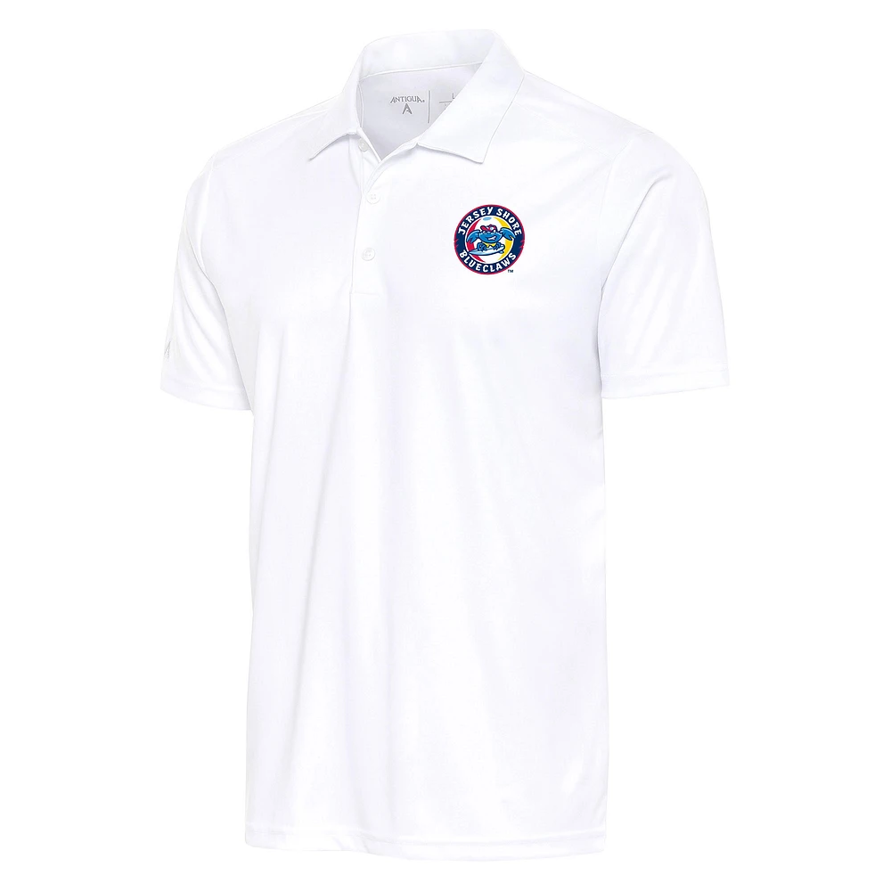 Men's Antigua White Jersey Shore BlueClaws Tribute Polo