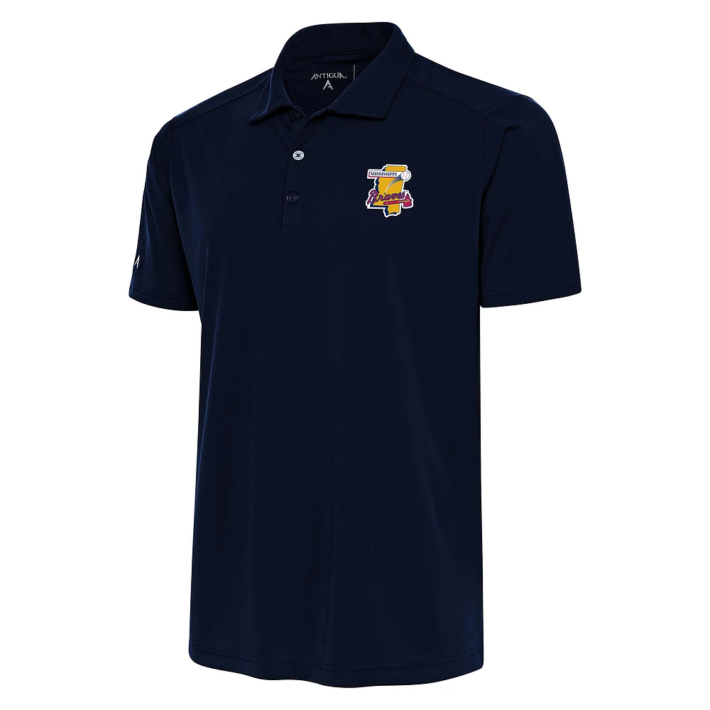 Men's Antigua Navy Mississippi Braves Tribute Polo