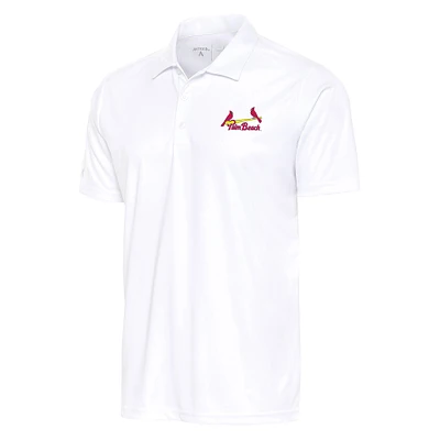 Men's Antigua White Palm Beach Cardinals Tribute Polo