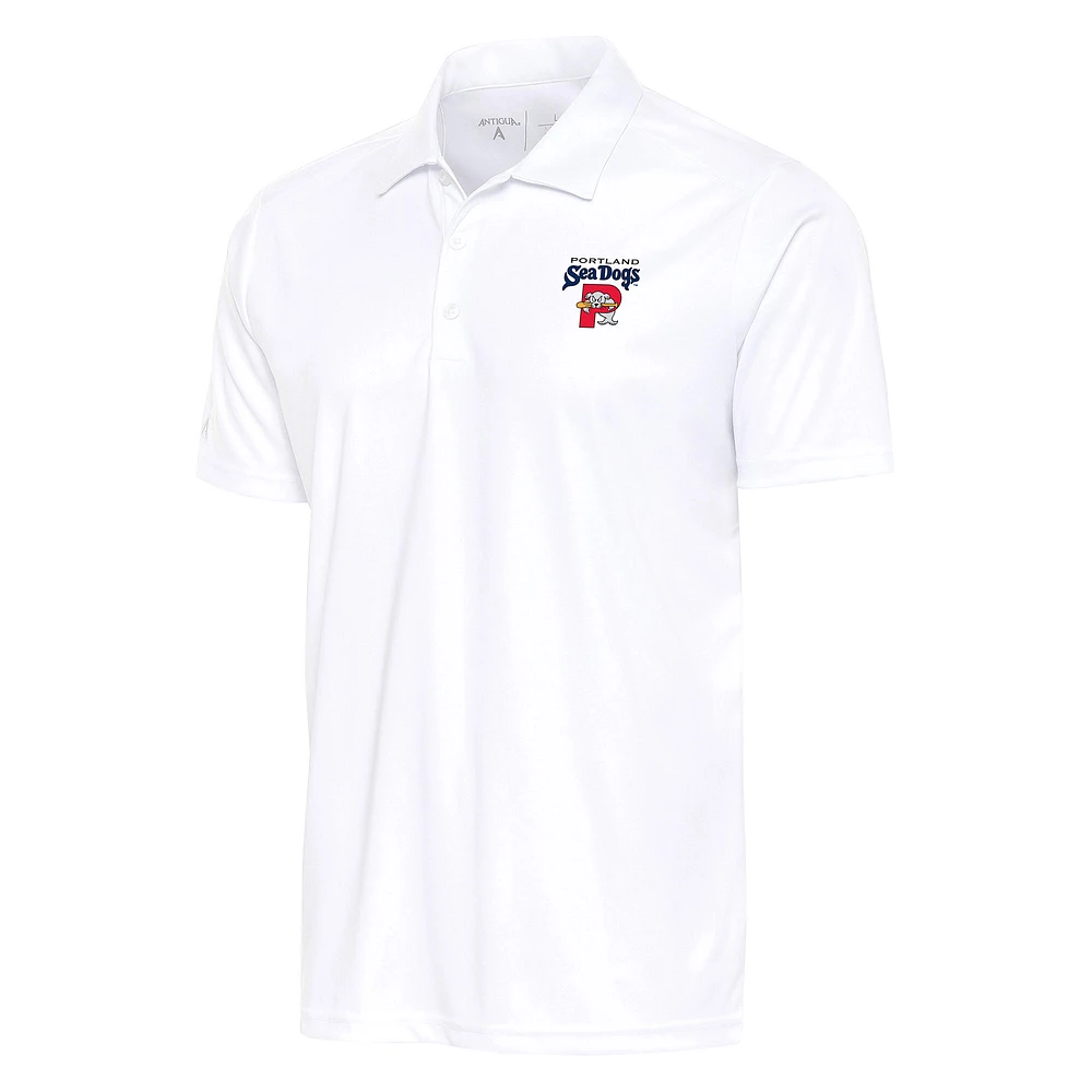 Men's Antigua White Portland Sea Dogs Tribute Polo