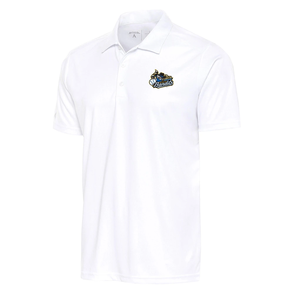 Men's Antigua White Quad Cities River Bandits Tribute Polo