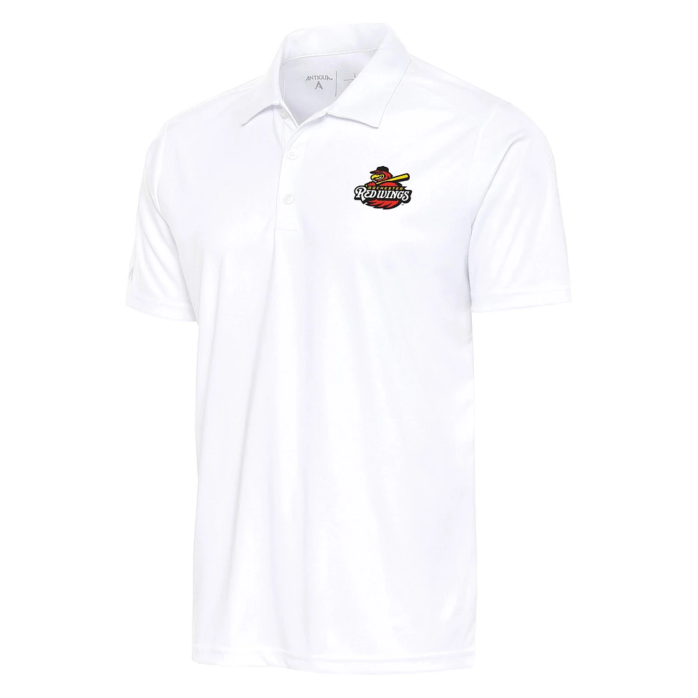 Men's Antigua White Rochester Red Wings Tribute Polo