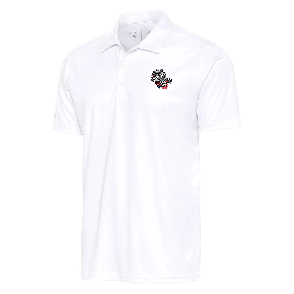 Men's Antigua White Rocket City Trash Pandas Tribute Polo