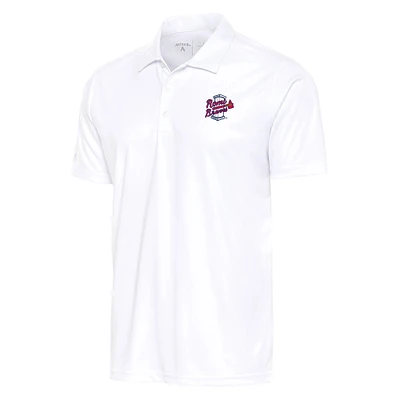 Men's Antigua White Rome Braves Tribute Polo
