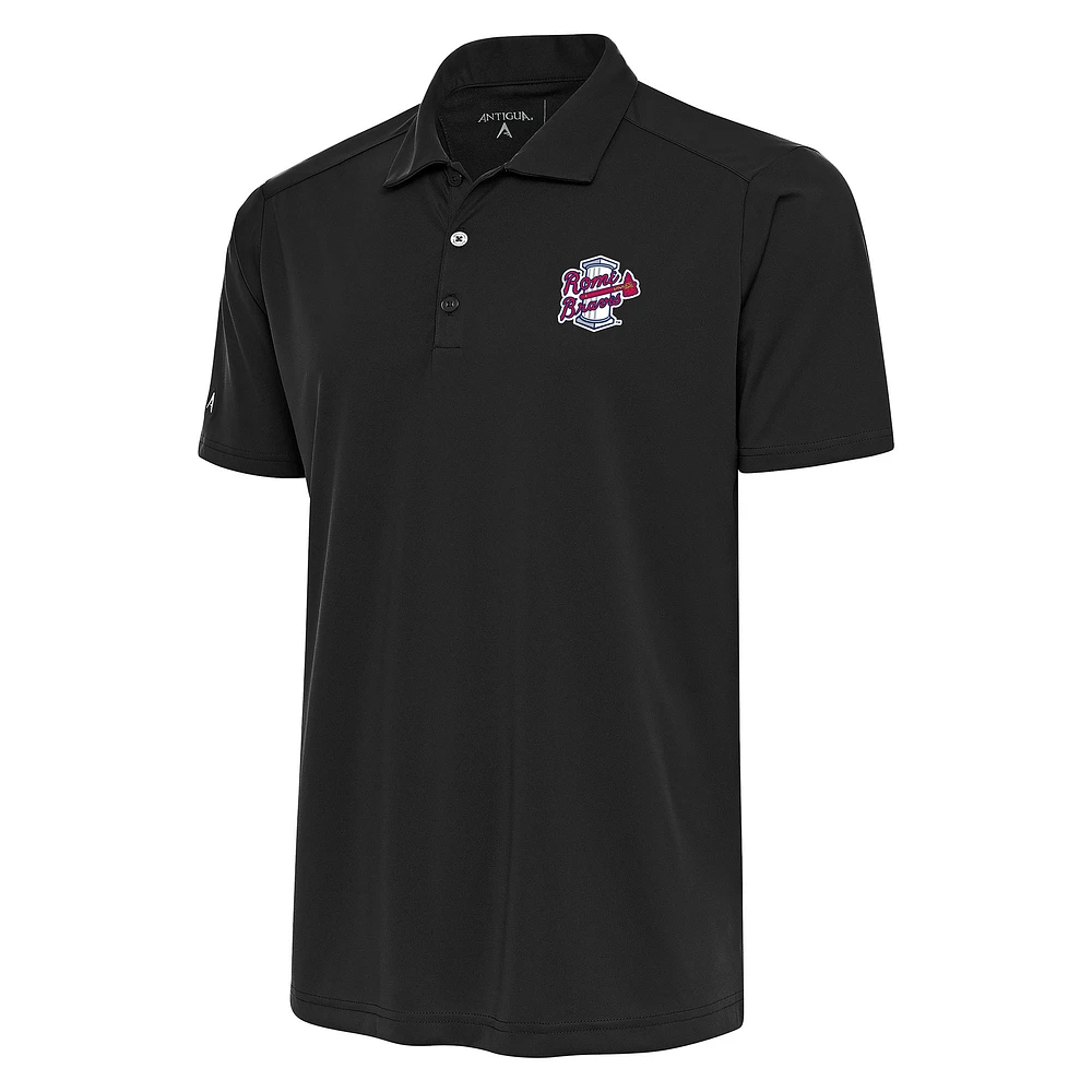 Men's Antigua Gray Rome Braves Tribute Polo