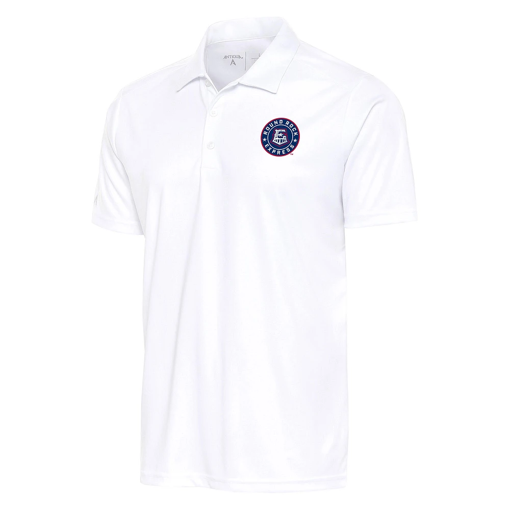 Men's Antigua White Round Rock Express Tribute Polo