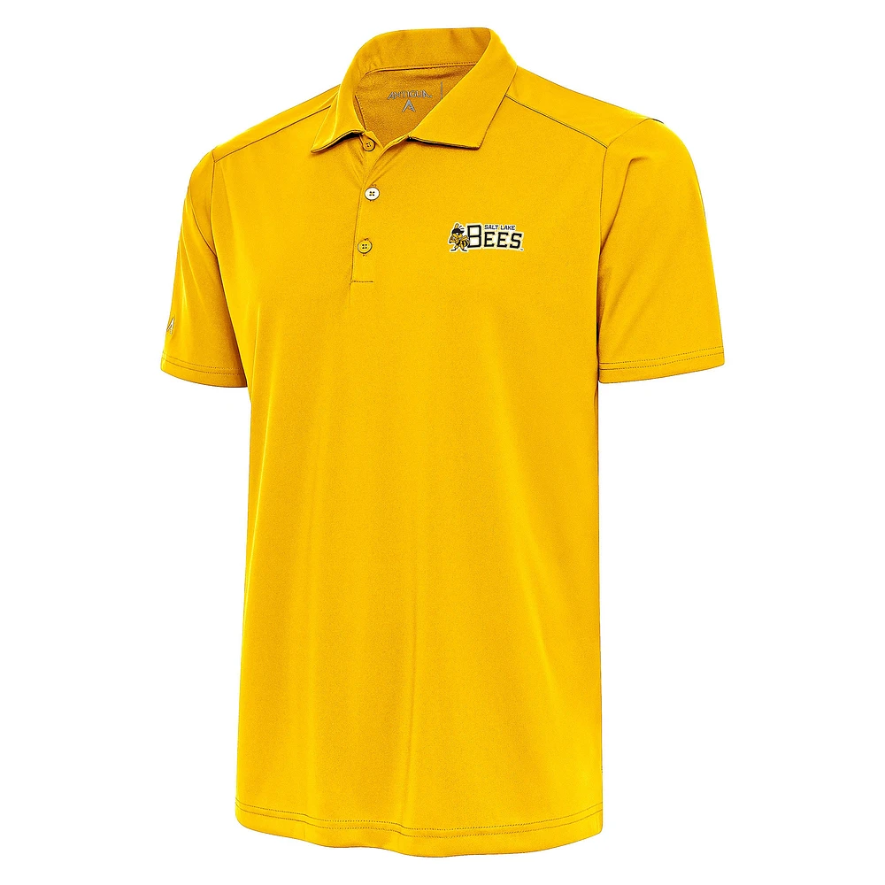 Men's Antigua Gold Salt Lake Bees Tribute Polo