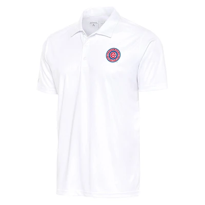 Men's Antigua White South Bend Cubs Tribute Polo