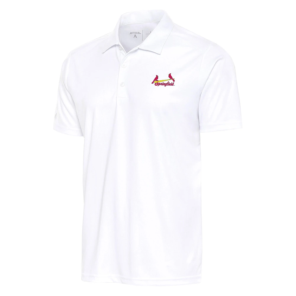 Men's Antigua White Springfield Cardinals Tribute Polo