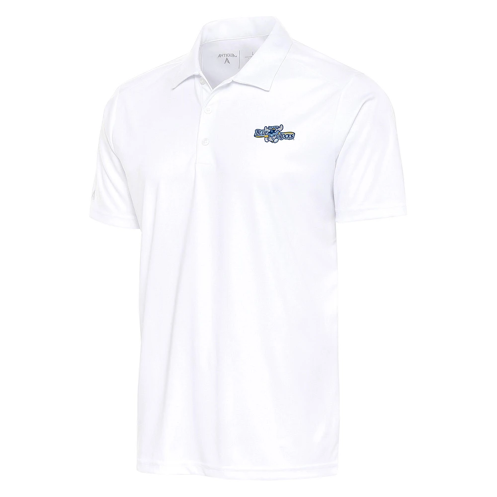 Men's Antigua White Wilmington Blue Rocks Tribute Polo