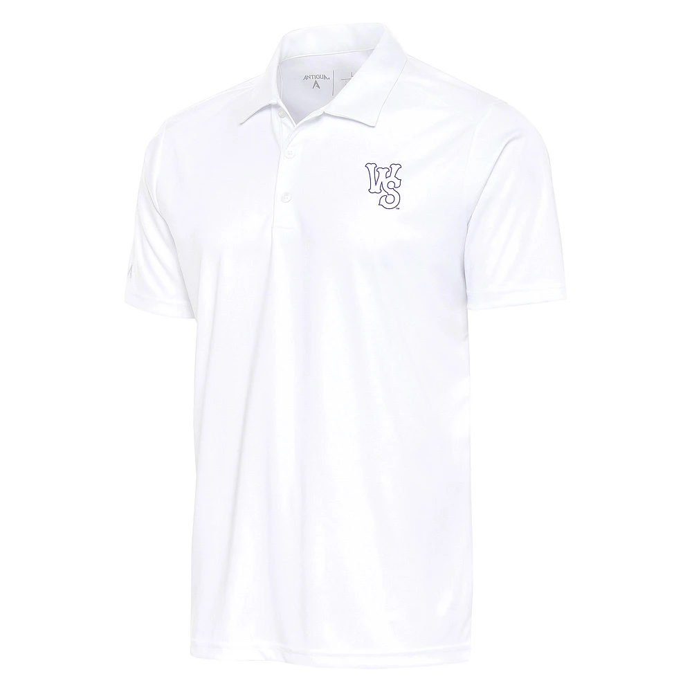 Men's Antigua White Winston-Salem Dash Tribute Polo