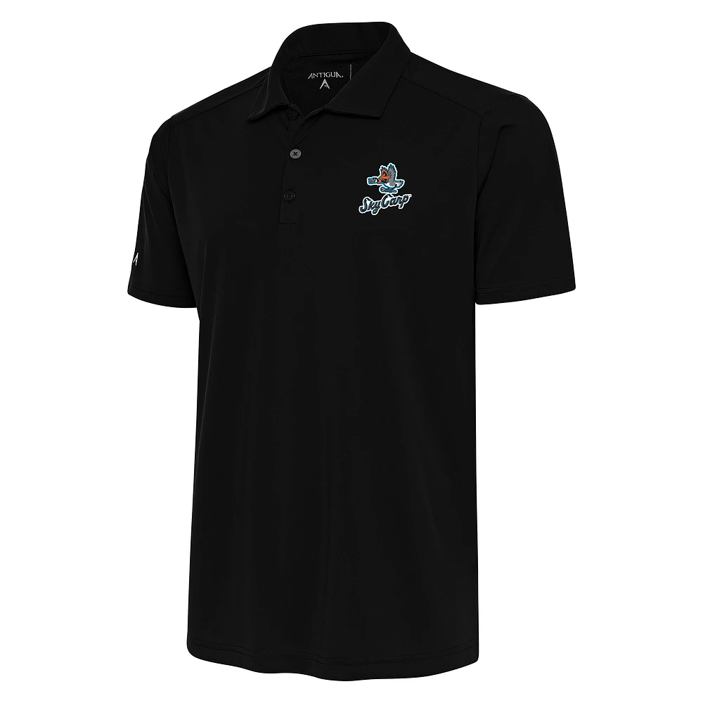 Men's Antigua Black Beloit Sky Carp Big & Tall Tribute Polo