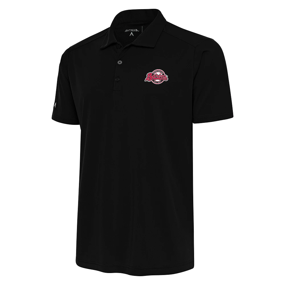 Men's Antigua Black Birmingham Barons Big & Tall Tribute Polo